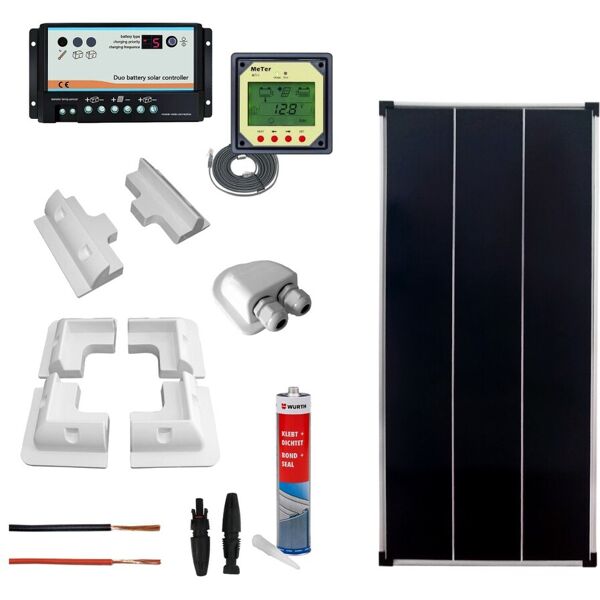 iorisparmioenergia selection kit fotovoltaico completo per camper con pannello 100wp mono   camp100pro