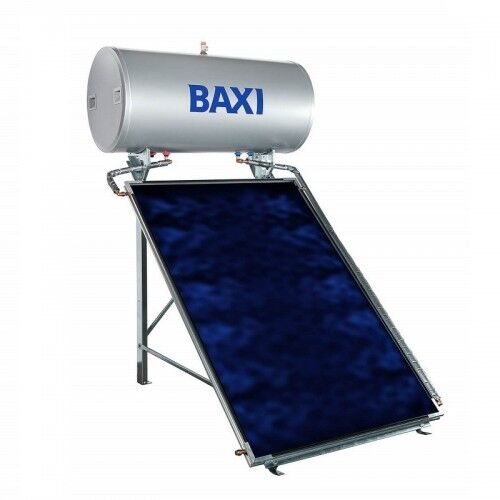 Baxi Pannello Solare Termico Modello STS+ SLIM 200 2.0 Circolazione Naturale 200 Litri  Collettori 1 Tetto Piano e inclinato