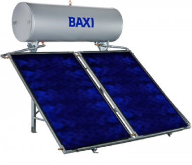 Baxi Pannello Solare Termico Modello STS+ SLIM 300 2.5 Circolazione Naturale 300 Litri  Collettori 2 Tetto Piano e inclinato