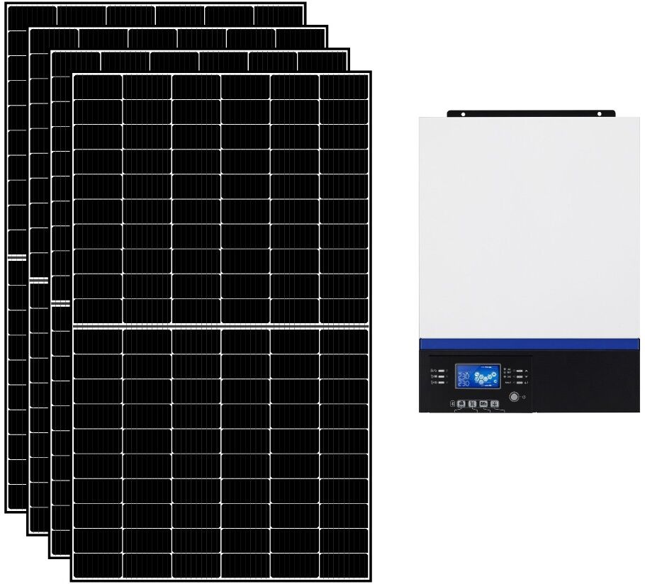 IoRisparmioEnergia Selection Kit fotovoltaico ibrido 3 kWp con inverter All-in-One 5000W 48V MPPT senza accumulo   KIT3KWED