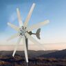 Beachtiful Windgenerator 400W Hybride Windturbinegenerator 12V/24V/48V Turbinewindgenerator 8 Bladen Windgeneratorset, voor Terras, Marine, Camper, Chalet, Boot,48V