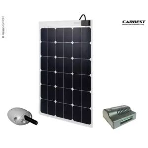 Carbest Solcellepakke 135w Hvit Fleksibel Solcellepanel Inkl. Mppt Regul