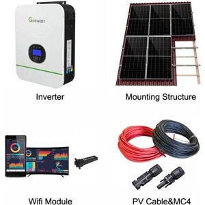 4kw Solcelle Pakke Komplett Med Growatt Inverter 