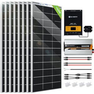 ECO-WORTHY 1560W Bifacial Solar Panel Kit with 3000W 24V Pure Sine Wave Solar Inverter and 60A Solar Charge Controller for Shed Cabin Home Garden