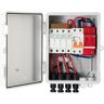 VEVOR PV Combiner Box, 4 String with 15A Rated Current Fuse, 63A Circuit Breaker, Lightning Arreste Connector for On/Off Grid Solar Panel System, IP65