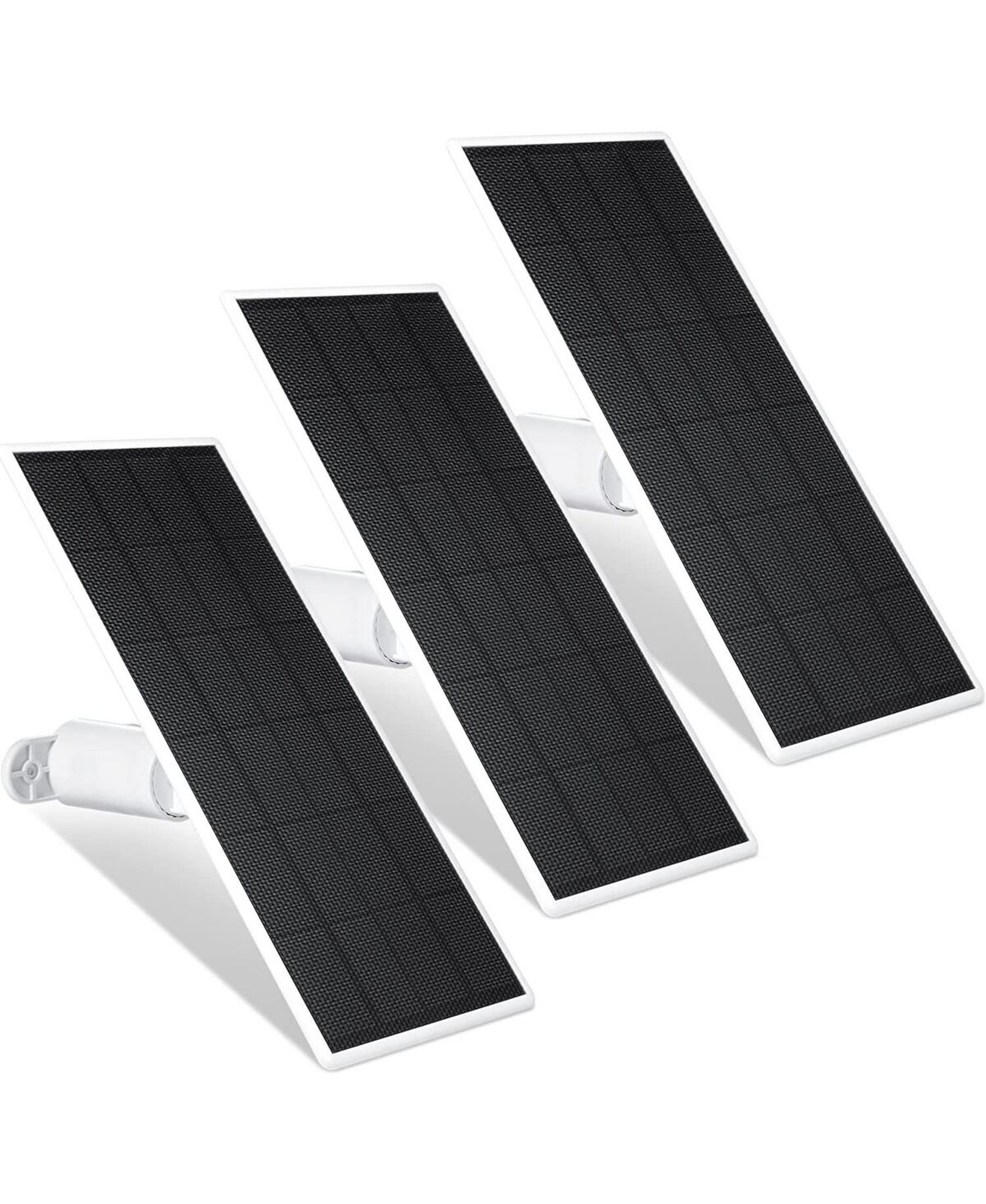 Wasserstein Solar Panel for Google Nest Cam Outdoor or Indoor, Battery - 2.5W Solar Power - Made for Google Nest (3 Pack) - White