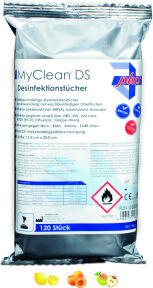 Maimed GmbH MaiMed MyClean® DS Schnelldesinfektionstücher Refill, gebrauchsfertige Desinfektionstücher, 1 Packung = 120 Stück, Neutral