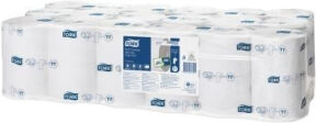 Essity Professional Hygiene Germany GmbH Tork Midi Toilettenpapier T7 Premium, 2-lagig, weiß, Hülsenlos, perforiert & mit Lotusblüten-Prägung, weich, 1 Paket = 36 Rollen x 92 m = 3.312 m