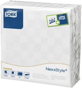 Essity Professional Hygiene Germany GmbH Tork NexxStyle ® Dinnerservietten, 38 x 39 cm, 2-lagig, 1/4 Falz, 1 Karton = 18 x 50 = 900 Stück, Farbe: weiß