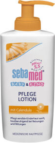 sebamed® Baby & Kind Pflegelotion mit Calendula, Pflegt sensible Kinderhaut sanft, hautberuhigend bei Reizungen und Rötungen, 200 ml - Pumpflasche