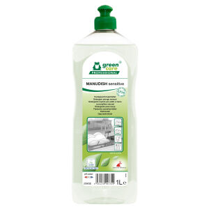Tana Chemie GmbH TANA green care Manudish sensitive Handgeschirrspülmittel, Ökologischer Geschirrreiniger für effektive Spülresultate, 1000 ml - Flasche