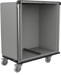 novocal GmbH novocal Sterilgut-Transportwagen zur Aufnahme von Innenrahmen, Modulwagen aus satiniertem Edelstahlblech mit gefalztem Pyramidendach, Maße(BxTxH): 126 x 71 x 147 cm, CI-STGW-IRA63-2/IR