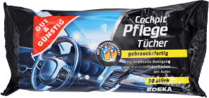 Cockpit Auto-Reinigungstücher, Kraftvolle Pflegetücher für Kunststoffoberflächen, 1 Packung = 30 Stück