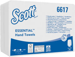 Kimberly Clark Deutschland GmbH SCOTT® Essential™ Falthandtücher, 1-lagig, 21 x 20 cm, Papierhandtuch für ein zuverlässiges tägliches Abtrocknen der Hände, 1 Karton = 15 x 340 = 5100 Tücher