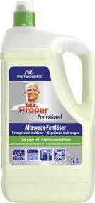 Procter & Gamble Service GmbH Mr. Proper Professional Allzweckfettlöser , Oberflächenreiniger entfernt effektiv Fett von gewerblichen Küchenböden, 5 Liter - Kanister