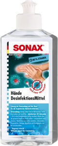 Sonax GmbH Sonax Händedesinfektionsmittel, Desinfektionsmittel zur hygienischen Händedesinfektion, 250 ml - Flasche