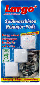 Weco GmbH Largo Spülmaschinenreiniger Tabs, 3er Packung, Reinigertabs entfernen Ablagerungen, Fett und Gerüche in der Maschine, 1 Packung = 3 Tabs à 20 g