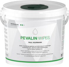 Paul Voormann GmbH PEVALIN Wipes Reinigungstücher für die Hände, silikonfrei, Reinigungstücher zur Entfernung von hartnäckigen Verschmutzungen, 1 Eimer = 150 Stück