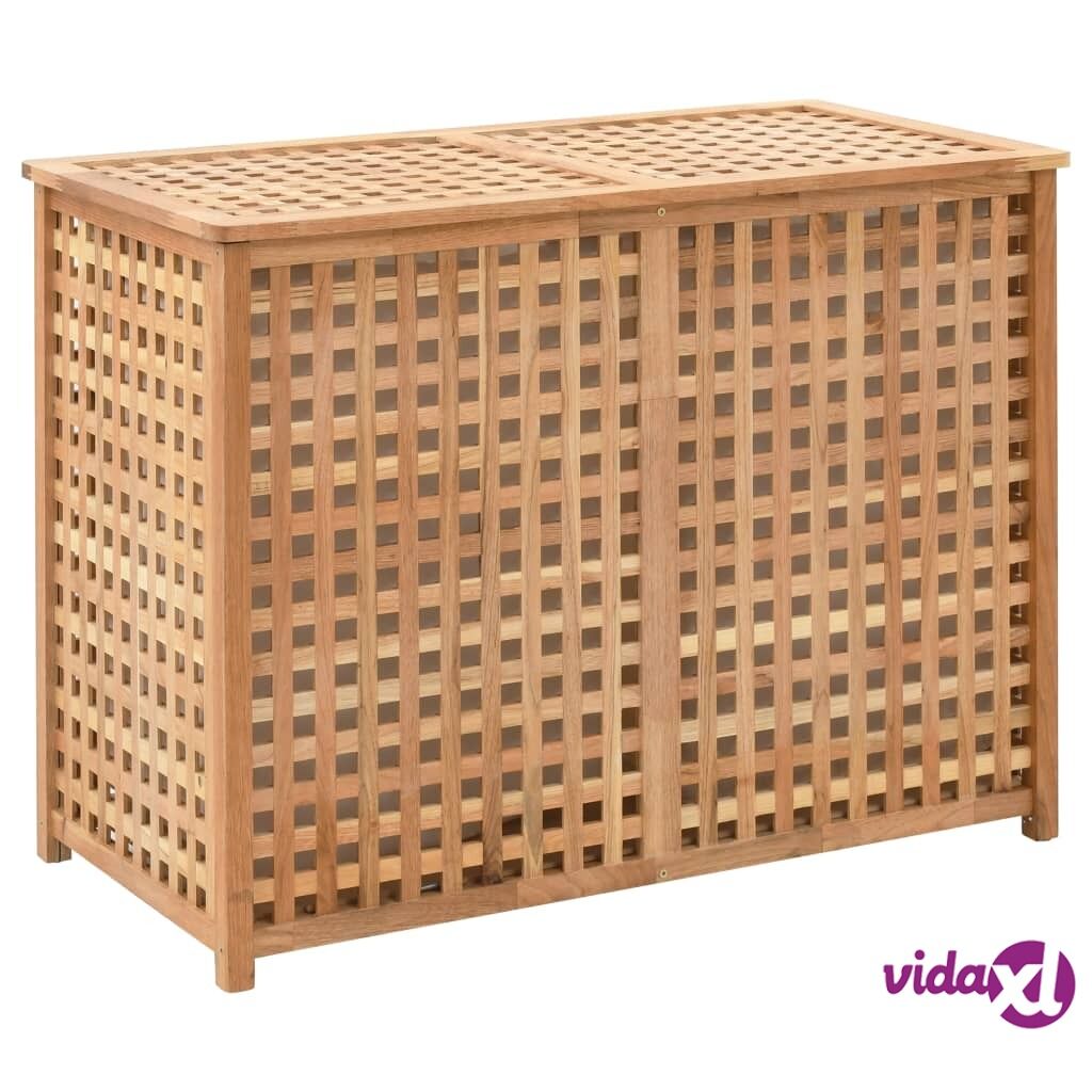 vidaXL Laundry Bin 87.5x46x67 cm Solid Walnut Wood