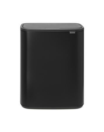 Brabantia Bo Touch Bin poubelle 2 x 30 litres avec 2 seaux intérieurs synthétiques - Matt Black