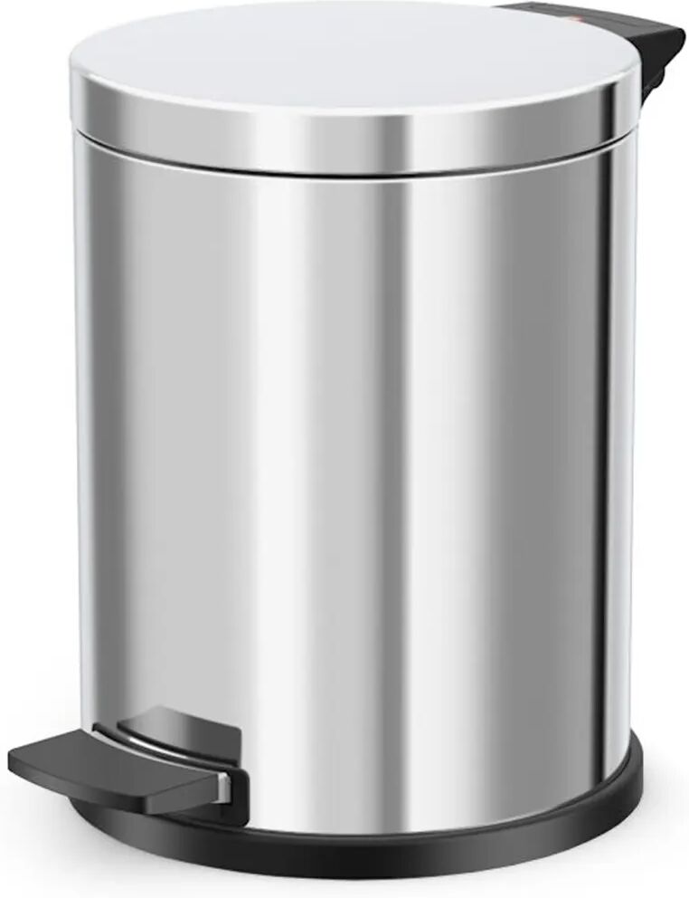 Hailo Poubelle à pédale Solid M 12 L Inox avec bac intérieur galvanisé