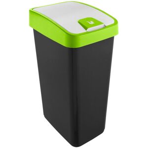 keeeper Mülleimer »magne«, 1 Behälter, 45 L, mit Flip-Deckel, Soft-Touch,... schwarz/grün