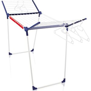 Leifheit Wäscheständer »Pegasus 200 Solid«, (6 tlg.), inkl. 2 Kleinteilehalter blau/weiss