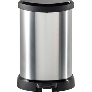 Curver Mülleimer »Decobin«, 1 Behälter, 20 Liter silberfarben/schwarz Größe