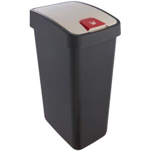 keeeper Mülleimer »magne«, 1 Behälter, 45 L, mit Flip-Deckel, Soft-Touch,... schwarz/grau Größe