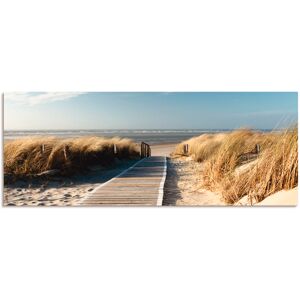 Artland Hakenleiste »Nordseestrand auf Langeoog - Steg«, MDF naturfarben Größe