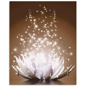 Artland Hakenleiste »Magie der Lotus-Blume braun«, MDF braun Größe