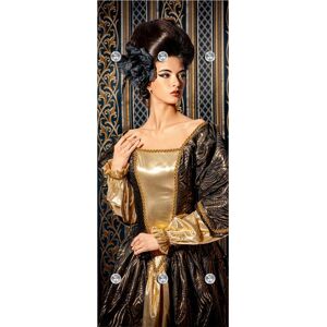 queence Garderobenleiste »Frau klassisch«, mit 6 Haken, 50 x 120 cm goldfarben Größe