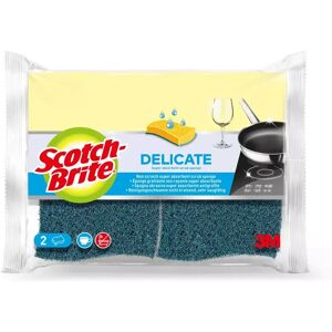 Scotch Brite - Scotch-Brite® Delicate Naturfaserschwamm Nicht Kratzend, 2 Stück, Pezzi, Blau