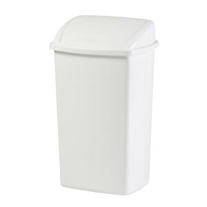 kaiserkraft Abfallbehälter mit Schwingdeckel, Volumen 50 l, BxHxT 310 x 680 x 400 mm, weiß