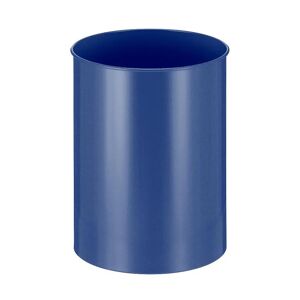kaiserkraft Papierkorb, Stahl, rund, Volumen 30 l, HxØ 470 x 335 mm, blau, ab 3 Stk