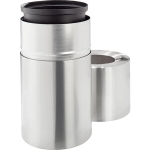 kaiserkraft Design-Abfallsammler Aluminium, Volumen 70 l, HxØ 775 x 380 mm, mit Innenbehälter