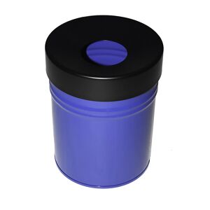 kaiserkraft Abfallbehälter, selbstlöschend, Volumen 24 l, HxØ 370 x 295 mm, blau
