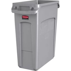 Rubbermaid Wertstoffsammler/ Abfalleimer SLIM JIM®, Volumen 60 l, mit Lüftungskanälen, grau, ab 10 Stk