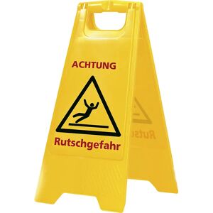 kaiserkraft Warnschild-Aufsteller Rutschgefahr, Höhe 620 mm, VE 10 Stk, gelb