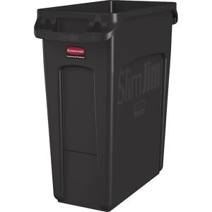 Rubbermaid Wertstoffsammler/ Abfalleimer SLIM JIM®, Volumen 60 l, mit Lüftungskanälen, braun