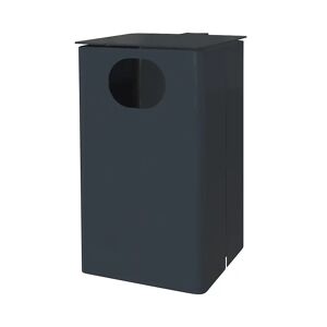 kaiserkraft Außen-Abfallbehälter, Volumen 35 l, HxBxT 537 x 325 x 388 mm, anthrazitgrau