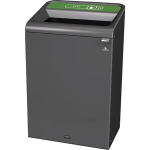 Rubbermaid Wertstoffsammler Configure™, Volumen 57 l, Edelstahl / grün