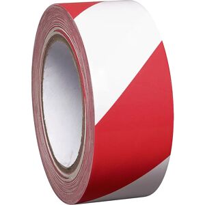 kaiserkraft Bodenmarkierungsband aus Vinyl, zweifarbig, Breite 50 mm, rot / weiß, VE 16 Rollen
