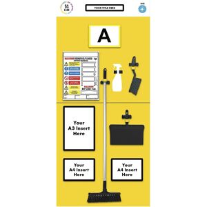 kaiserkraft Regal-Infoboard Einzelmarkierung, Reinigung, HxB 2000 x 900 mm, gelb