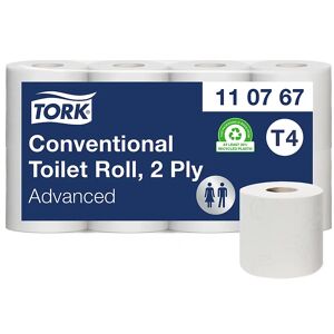 TORK Kleinrollen Toilettenpapier, Haushaltsrolle, Tissue, 2-lagig, weiß, VE 64 Rollen à 250 Blatt, ab 1 VE