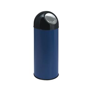 kaiserkraft Push-Mülleimer, Volumen 55 l, verzinkter Innenbehälter, blau, ab 2 Stk
