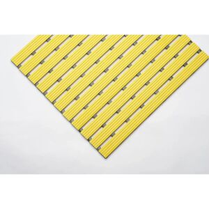 kaiserkraft PVC-Profilmatte, pro lfd. m, Lauffläche aus Hart-PVC, rutschsicher, Breite 600 mm, gelb