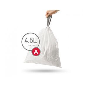 simplehuman Müllbeutel CW0160 30 Stück, für Abfalleimer, passgenau, 4,5 l