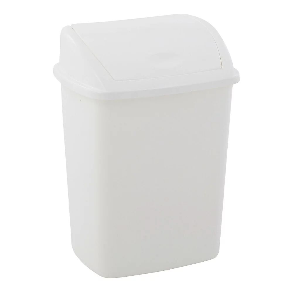 Abfallbehälter mit Schwingdeckel Volumen 15 l weiß