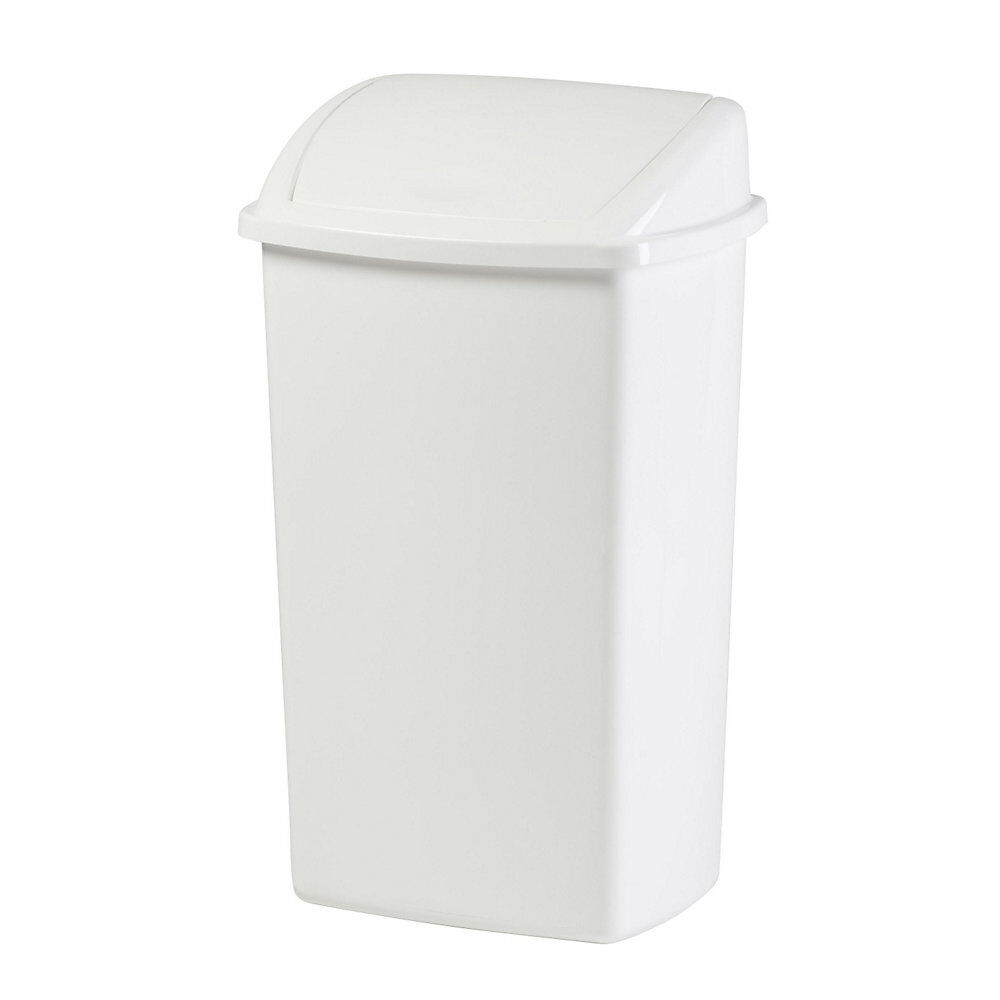 Abfallbehälter mit Schwingdeckel Volumen 50 l weiß, ab 10 Stk